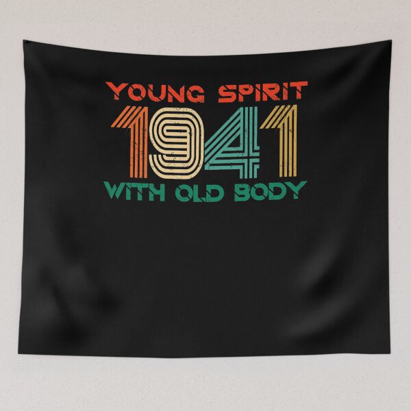 Item preview, 80th Birthday, Young Spirit with Old Body Shirt, Vintage 1941 Shirt, 80th Birthday Gift for Women designed and sold by VibesTraining.