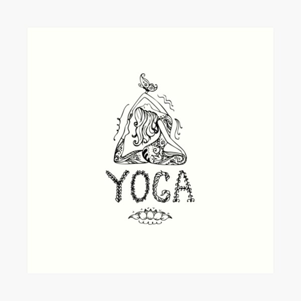 Cute Girl Doing Yoga. Yoga Poses and Asanas in Hand-drawn Style. Woman  Doing Yoga and Relax Exercises, Doodle Vector Stock Vector - Illustration  of cute, doodle: 102454143