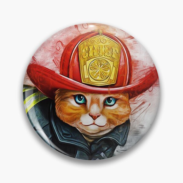 Item preview, Fireman Cat Art designed and sold by MitchellAK.