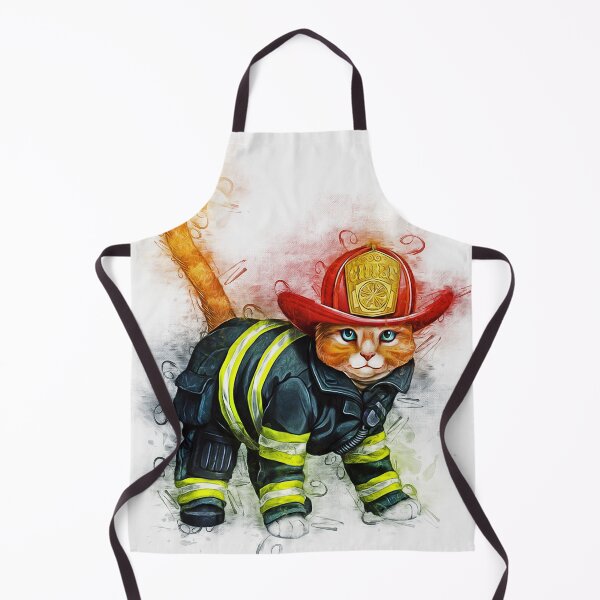 Item preview, Fireman Cat Art designed and sold by MitchellAK.