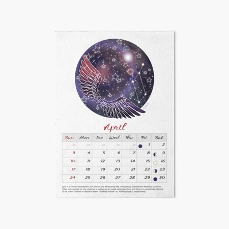 moon calendar art board prints for sale redbubble