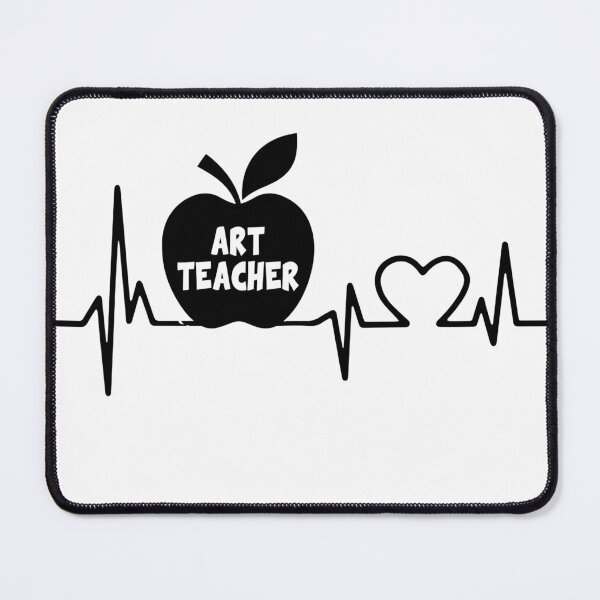 Item preview, ART TEACHER HEARTBEAT BLACK designed and sold by bestteez.