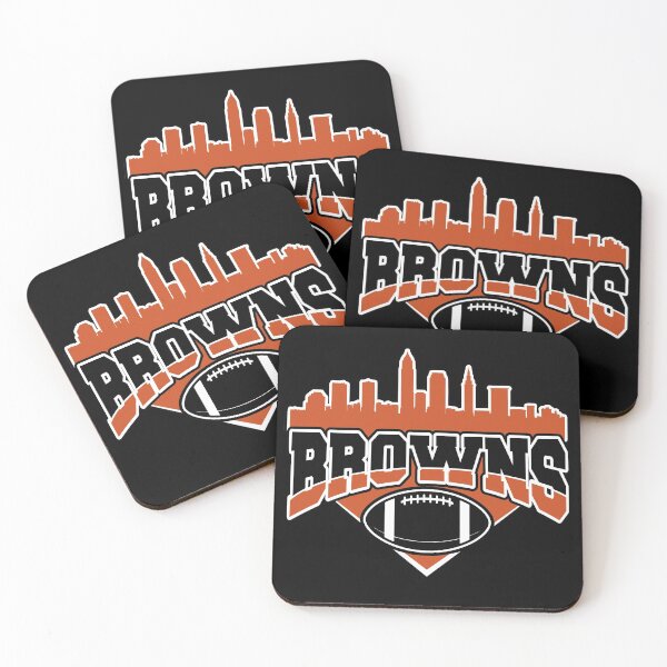 Aperçu de l'œuvre Browns Football, équipe de football Skyline créée et vendue par TheBabySitters.
