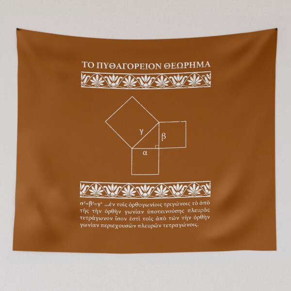 Item preview, The Pythagorean Theorem in Ancient Greek designed and sold by Happy Puppy Print On Demand.