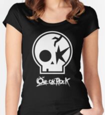 ONE OK ROCK Logo blanco Women's Fitted Scoop T-Shirt