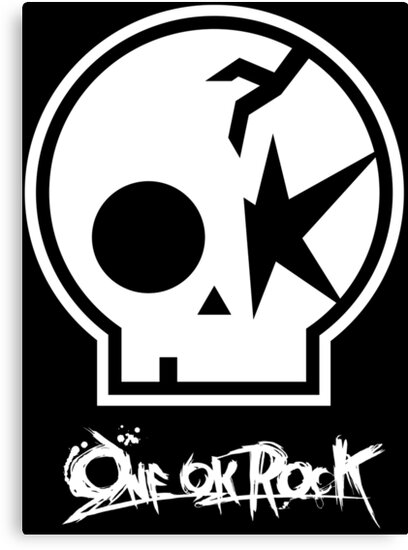 One Ok Rock Logo Blanco Canvas Print By Manu17