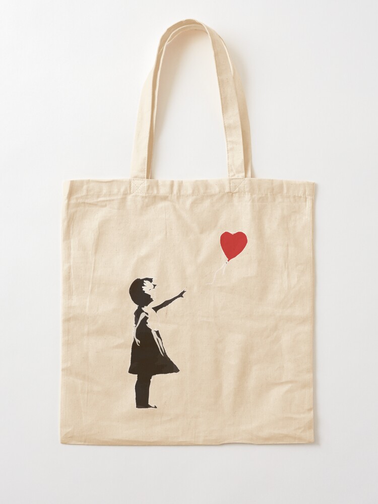 Heart-Shaped Balloon Double Side Print Black Tote Bag Purse Handbag for Women Girls Heart-Shaped Balloon Double Side Print Black Tote Bag Purse Handbag for Women Girls