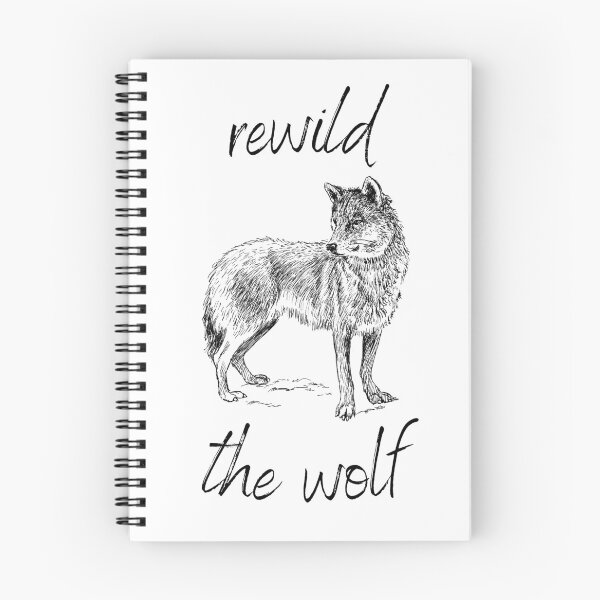 Item preview, Rewild the Wolf Rewilding Conservation (Black Text) designed and sold by chloeinca.
