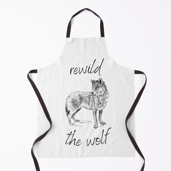 Item preview, Rewild the Wolf Rewilding Conservation (Black Text) designed and sold by chloeinca.