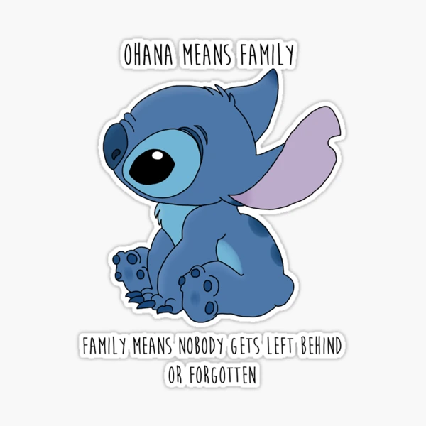 Stitch Ohana Sticker for Sale by ThompsonBeauty