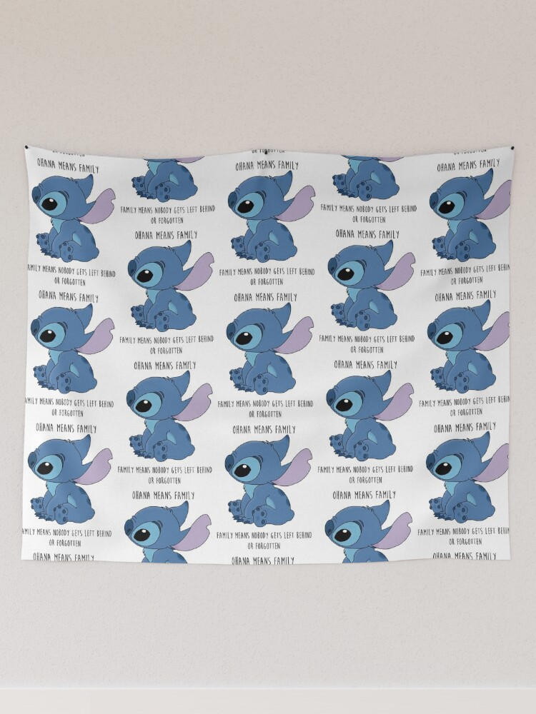 Stitch Ohana Lilo And Stitch Tapestry sold by Kellina Standardized, SKU  24492509