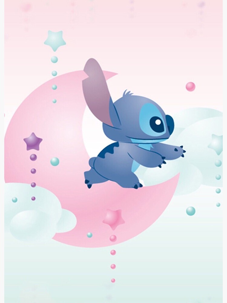 Stitch, art, pink, HD phone wallpaper