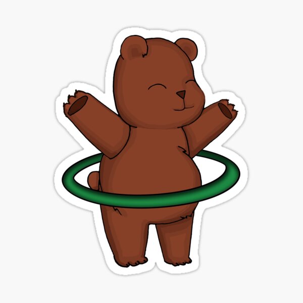 Item preview, Bear Hula Hooping  designed and sold by JennHandmade.
