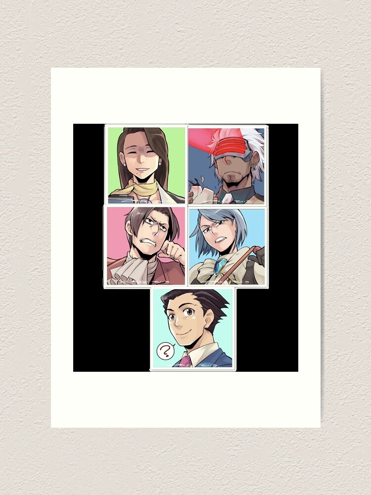 Ace attorney characters active Art Print for Sale by
