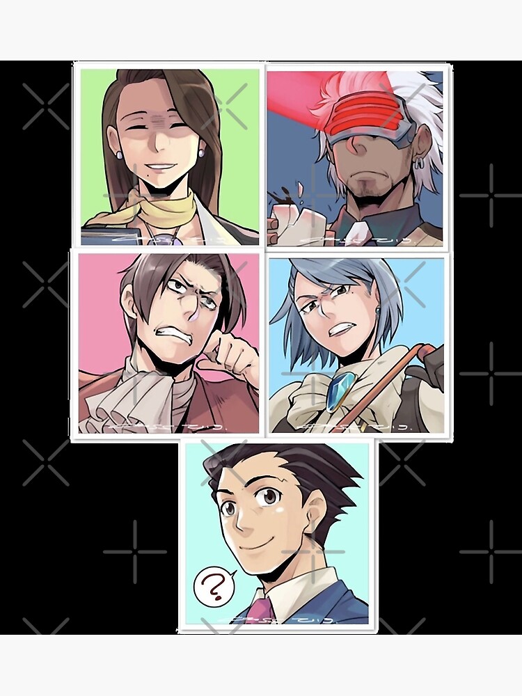 Ace attorney characters active Art Print for Sale by