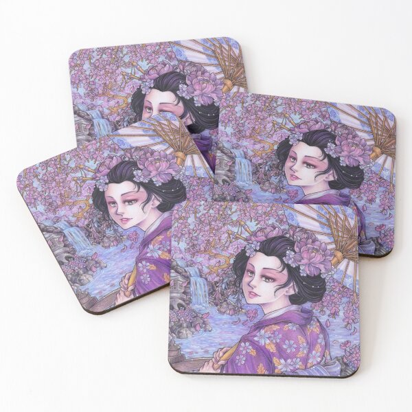 Item preview, Geisha in kimono - manga girl in Japan designed and sold by ZadzeneaArt.