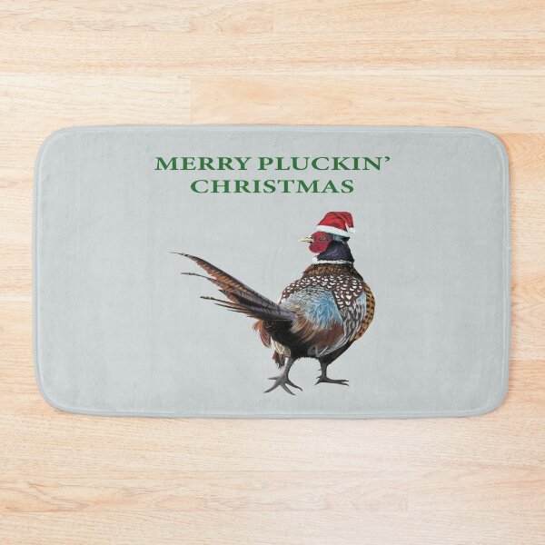 Item preview, Merry plucking Christmas Pheasant - Festive pheasants - game bird-  Christmas Pheasant art - Christmas bird designed and sold by IslesArt.