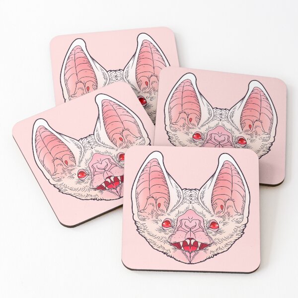 Item preview, Cute But Creepy Albino Vampire Bat Face designed and sold by Ryuvhiel.