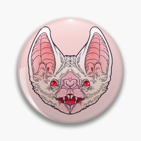 Item preview, Cute But Creepy Albino Vampire Bat Face designed and sold by Ryuvhiel.