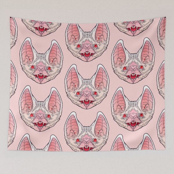 Item preview, Cute But Creepy Albino Vampire Bat Face designed and sold by Ryuvhiel.