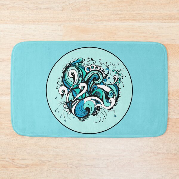 Item preview, Swans Aussie Tangle in Blue designed and sold by Heatherian.