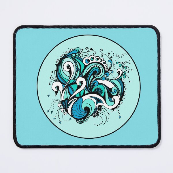 Item preview, Swans Aussie Tangle in Blue designed and sold by Heatherian.