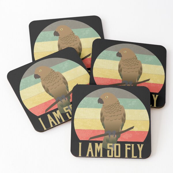 Item preview, Retro Exotic Bird Watcher and Kea Bird Watching New Zealand  designed and sold by Rzelemenz.