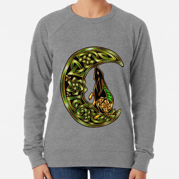 Black Celtic Hare Lightweight Sweatshirt