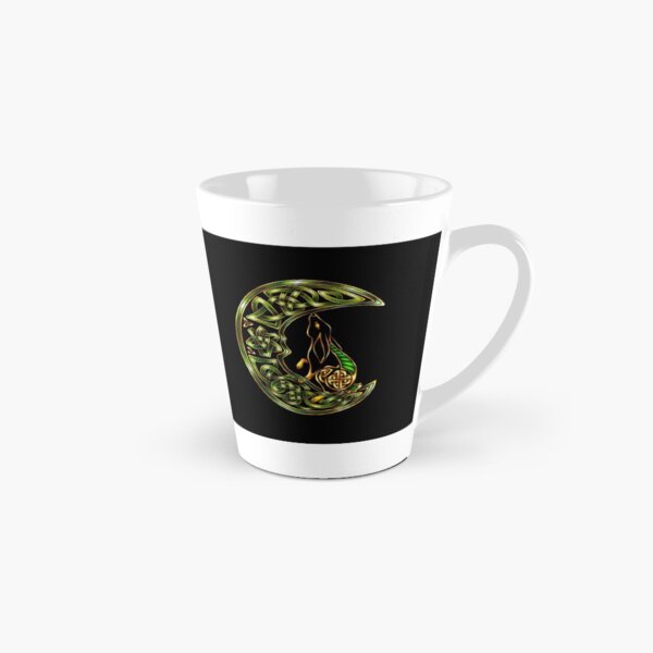 Black Celtic Hare Tall Mug