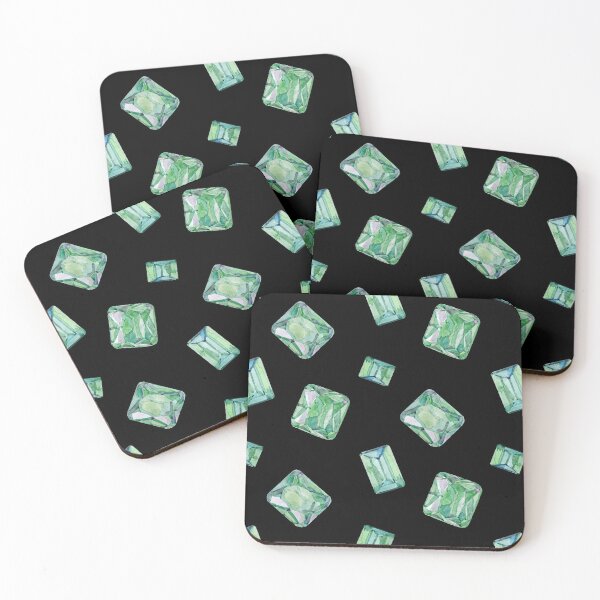 Item preview, Watercolor Emerald Green Gems designed and sold by beccaboyce.