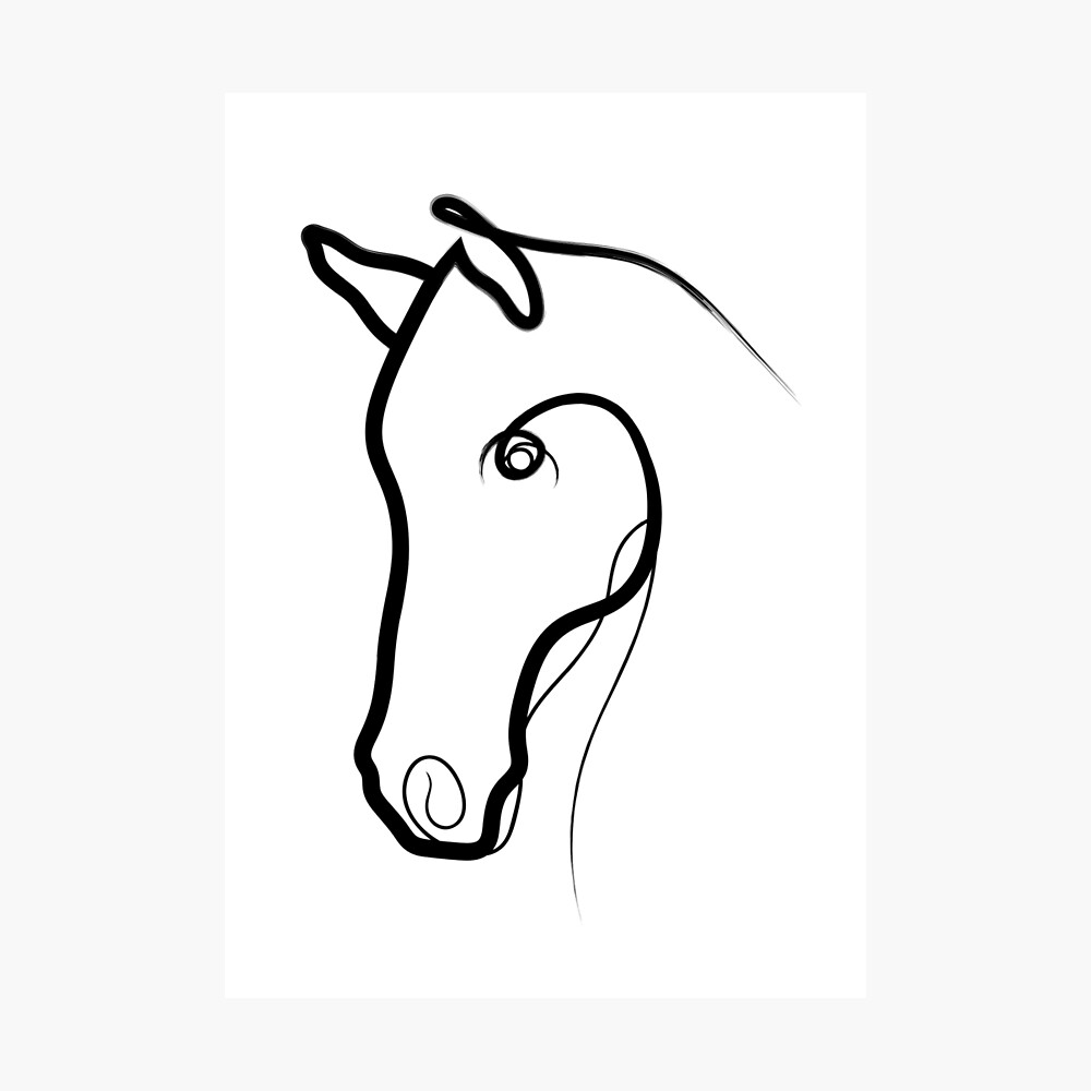 Custom Horse Head Line Art DESIGN Horse Head Line Art Tattoo Digital File Horse  Head Silhouette Personalized Line Drawing - Etsy
