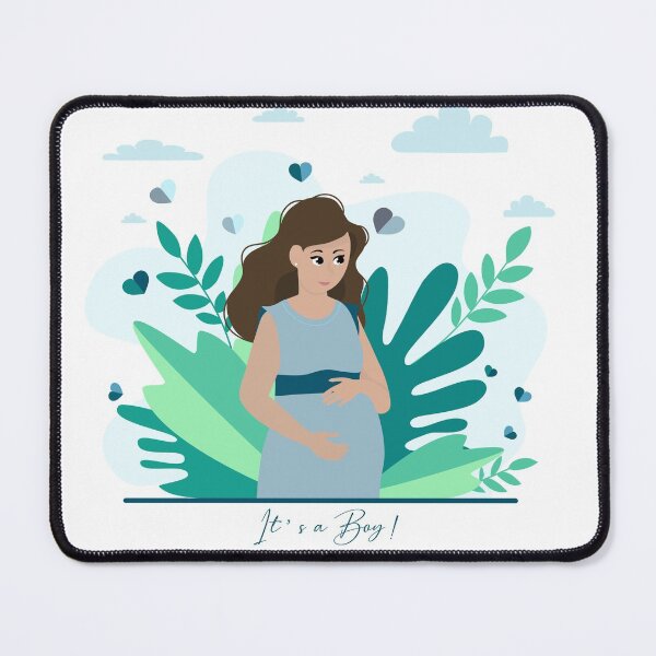 Item preview, it's a boy! Pregnancy announcement illustration designed and sold by Arch4Design.