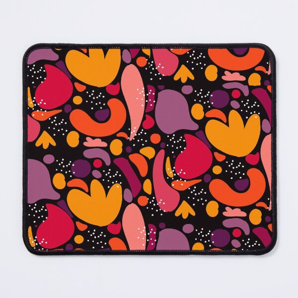 Item preview, Red & Orange acid colours funky abstracted pattern designed and sold by TheArtyApples.