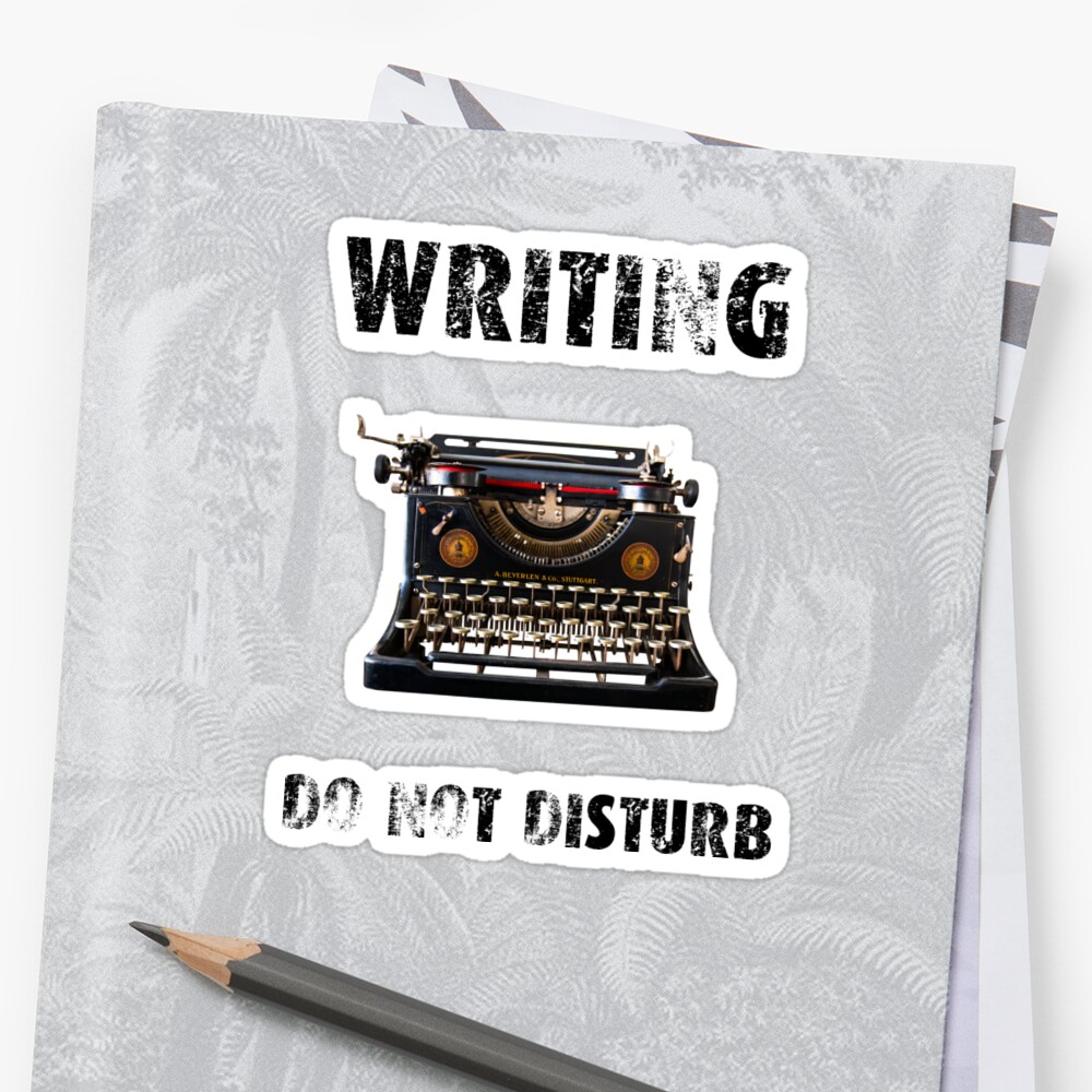 writing-do-not-disturb-sticker-by-lisebriggs-redbubble