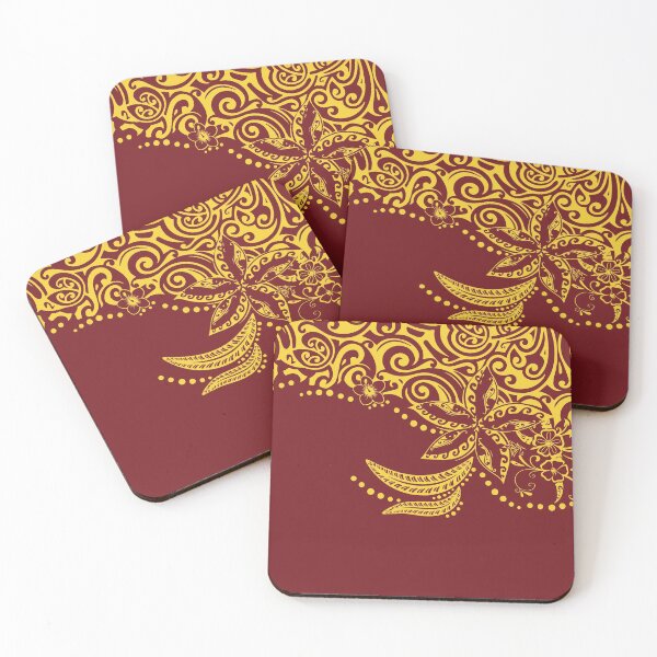 Item preview, yellow Polynesian Traditional Tribal Printed designed and sold by judsonsen.