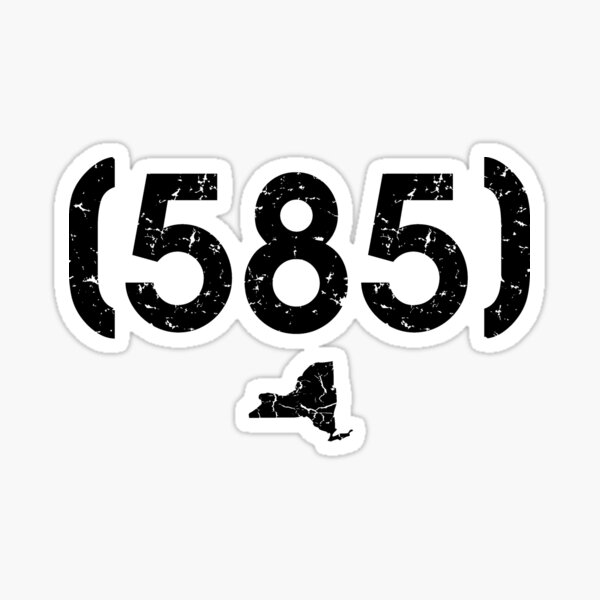 Area Code 585 New York Sticker