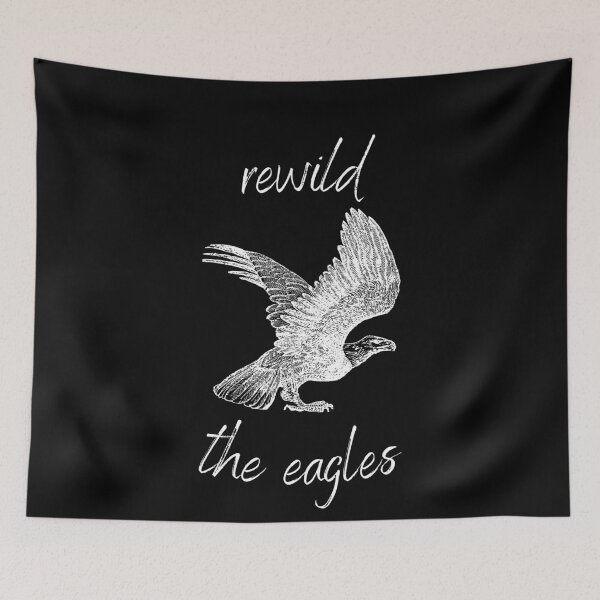 Item preview, Rewild the Eagles Rewilding Conservation (White Text) designed and sold by chloeinca.