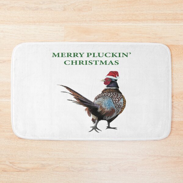 Item preview, Merry plucking Christmas Pheasant - Festive pheasants - game bird-  Christmas Pheasant art - Christmas bird designed and sold by IslesArt.