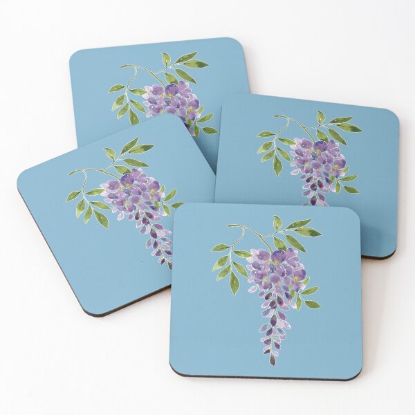 Item preview, Wisteria purple flowers dark version designed and sold by PetitMartin.