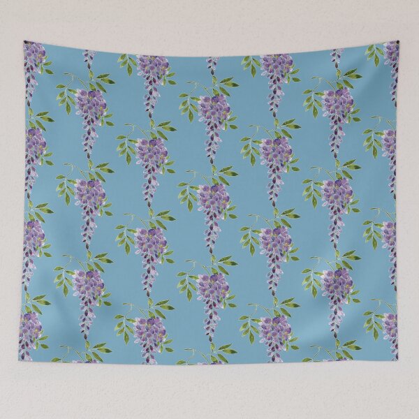 Item preview, Wisteria purple flowers dark version designed and sold by PetitMartin.