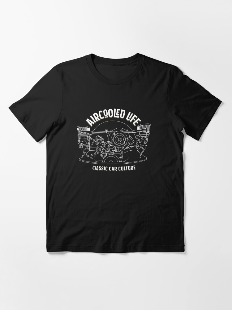 Thumbnail 3 of 7, Essential T-Shirt, Aircooled Life - Classic Car Culture (Type 1 engine) designed and sold by Joemungus.