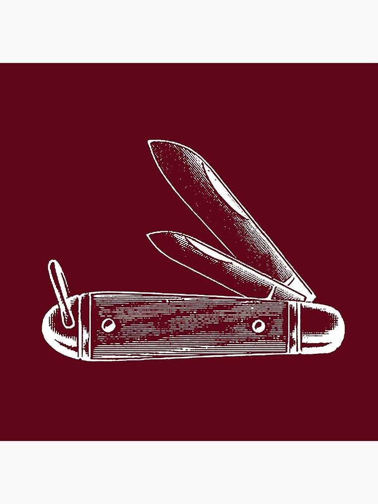 "Folding Pocket Knife Drawing" Poster for Sale by VilaPropuh Redbubble