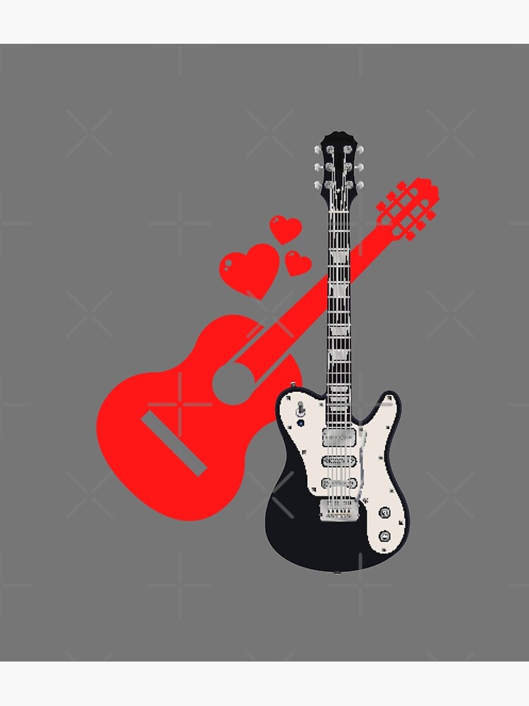 I Love Guitars - Acoustic Guitar and Electric Guitar