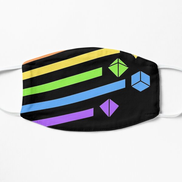 Rainbow Dice Set Tabletop RPG Gaming Flat Mask