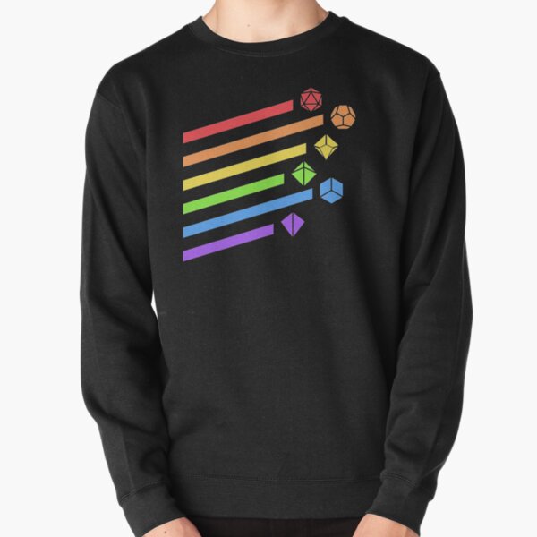 Rainbow Dice Set Tabletop RPG Gaming Pullover Sweatshirt