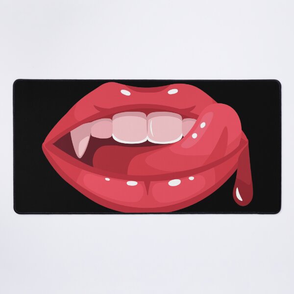 vampire mouth realistic Desk Mat