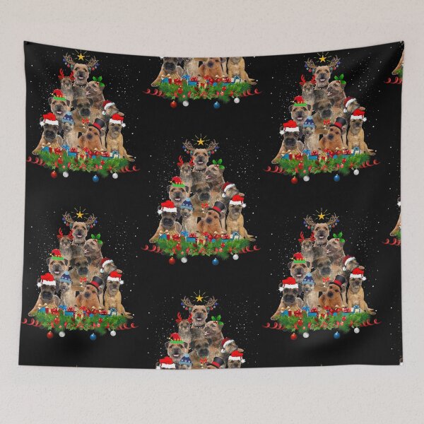 Item preview, Border Terrier Dog Christmas Pajamas Tree designed and sold by phanhuyen.