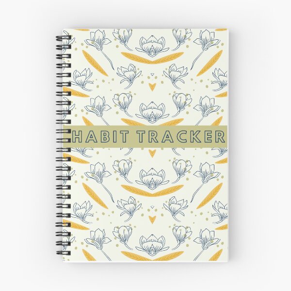 Item preview, Habit Tracker: Doodle Floral Self-Progress Journal designed and sold by Merchking1.
