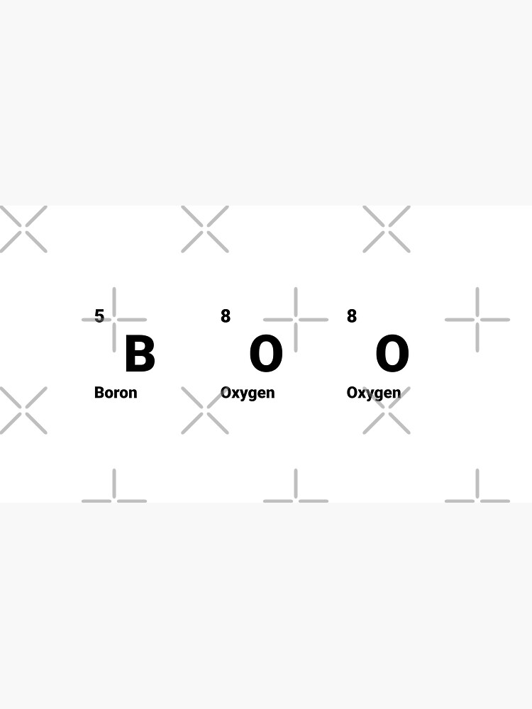 BOO! Scary Halloween Periodic Table Elements Boron Oxygen by science-gifts