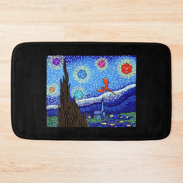 Item preview, Dungeons Shirt, Van Gogh Starry Night D20 Tshirt, Dragons designed and sold by PhuongTran909.